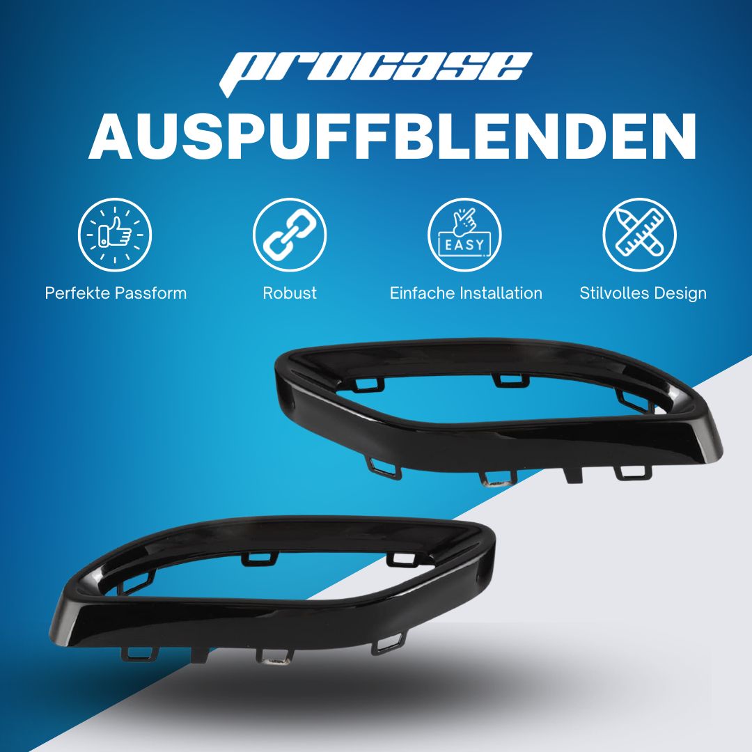 Procase Auspuffblenden Schwarz