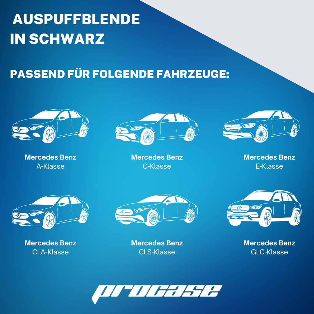 Procase Auspuffblenden Schwarz